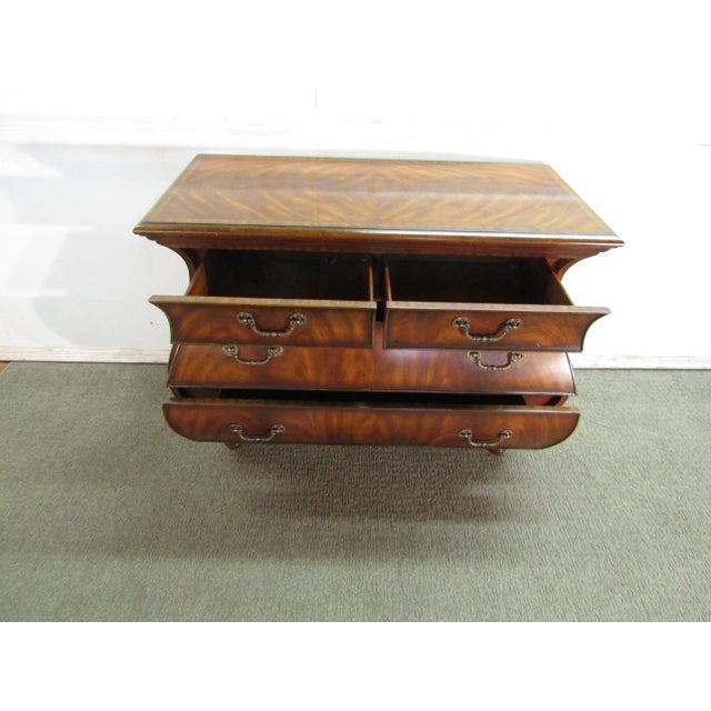 Brown Maitland Smith Mahogany Bombay Style Console Chest For Sale - Image 8 of 9