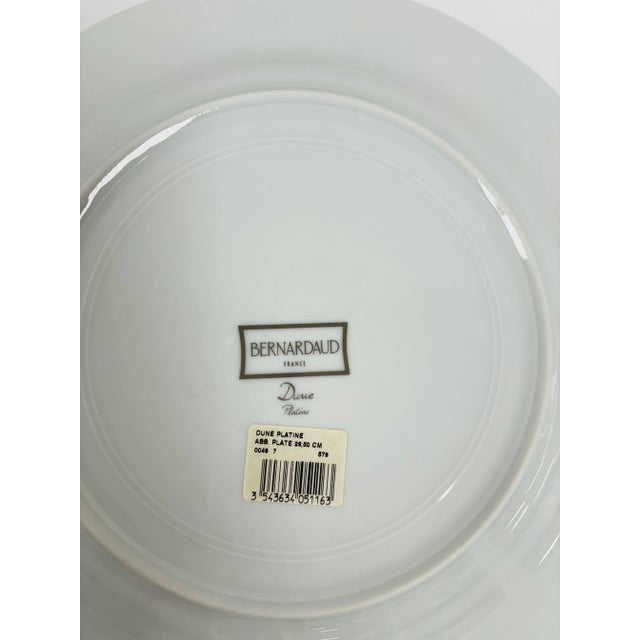 Alabaster Bernadaud Dune Platinum Service Plates - Set of 2 For Sale - Image 8 of 8