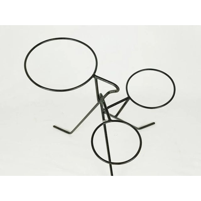 1950s Mid-Century Black Metal Rod Plant Stand, 1950s For Sale - Image 5 of 11