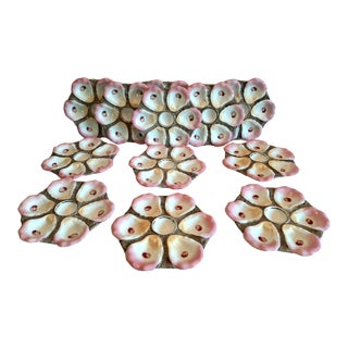 Antique 1880s Oyster Plates - Set of 12 For Sale