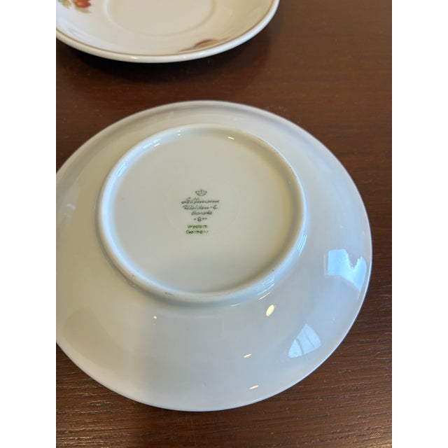 Mid 20th Century Seltmann Weiden Bavaria West Germany Fruit Tea Cups & Saucers - Set of 6 For Sale - Image 9 of 15