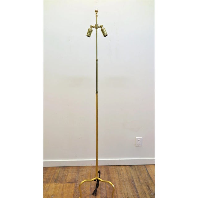Albert Hadley 1970s Gilded Floor Lamp Attributed to Albert Hadley For Sale - Image 4 of 11
