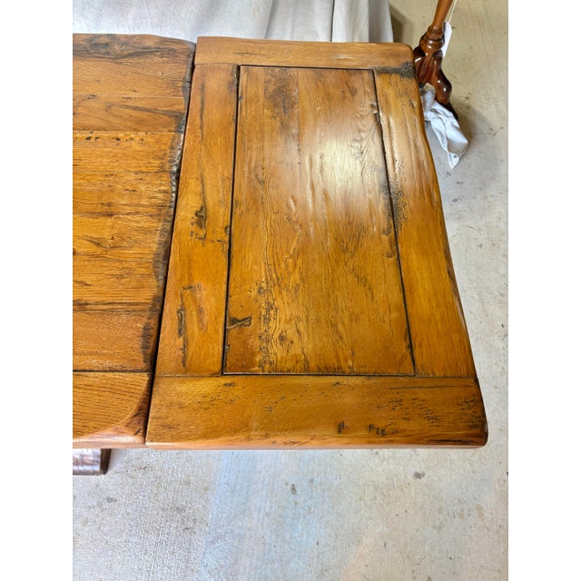 Early 20th Century French Walnut Trestle Refectory Monastery Dining Table For Sale - Image 13 of 13