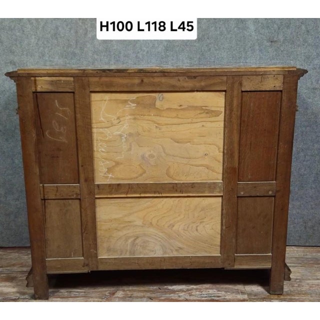 Wood Buffet in Mahogany with Marble Top For Sale - Image 7 of 9