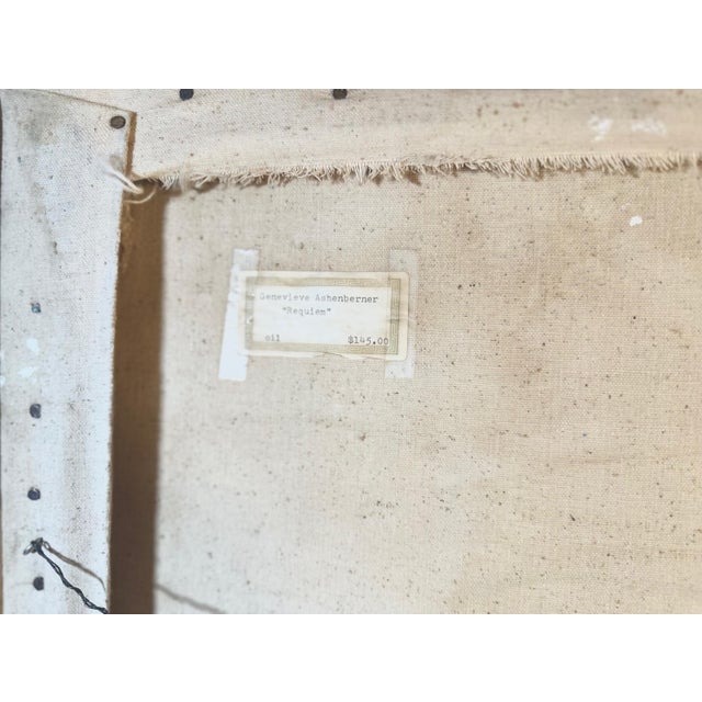 1960s 1960s Genevieve "Gen" Ash "Requiem" Modernist Landscape Oil Painting For Sale - Image 5 of 8