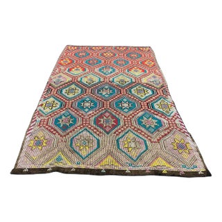 Antique Colorful Kilim For Sale