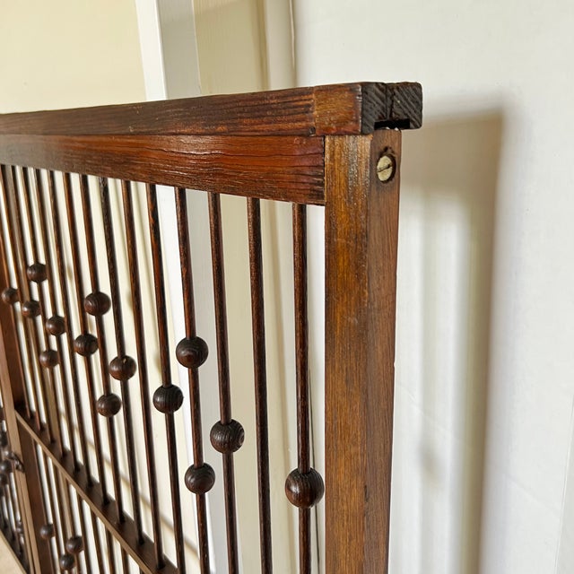 Victorian Stick and Ball Partition Panel With Gate, Late 19th Century For Sale - Image 11 of 12