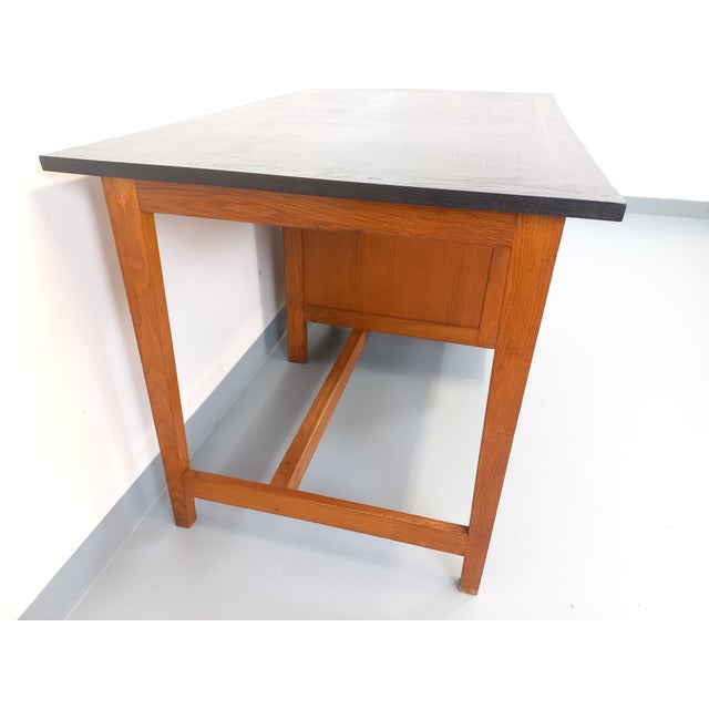 Mid-Century Modern Vintage Desk in Oak, 1960s For Sale - Image 3 of 18
