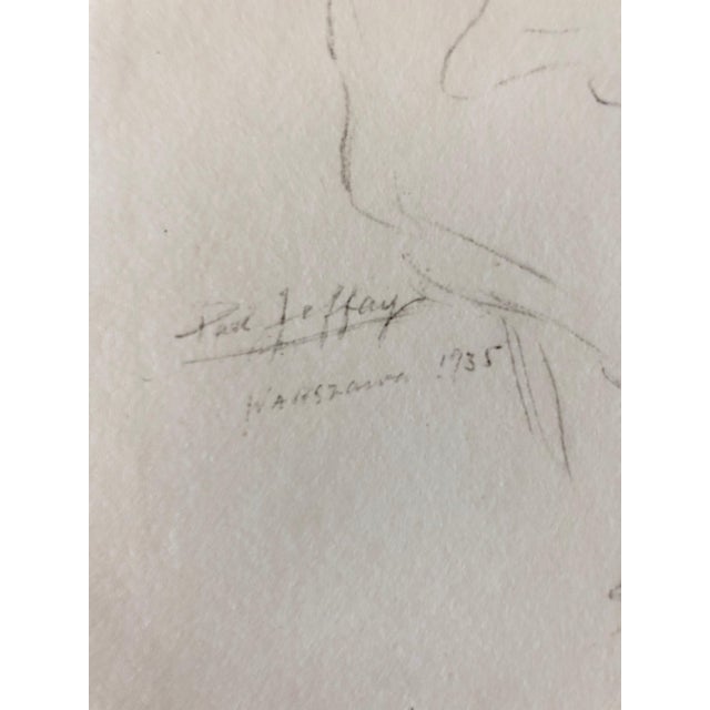 Expressionism Paul Jeffay, Judaica Jewish Shtetl Etching Hasidic Youth at Study Vintage Chassidic Art Print, 1935 For Sale - Image 3 of 5