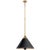 Cleo Pendant in Antique-Burnished Brass and Black with Frosted Acrylic Designer: Kelly Wearstler Fixture Height: 16" Min....