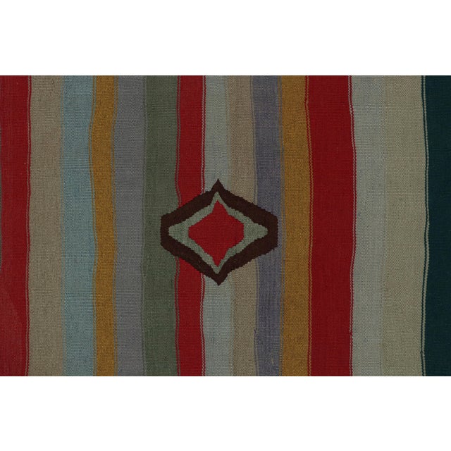 Rug & Kilim Vintage Persian Kilim Rug in Red With Colorful Stripes by Rug & Kilim For Sale - Image 4 of 7