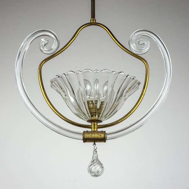 Vintage Italian Murano Chandelier by Barovier & Toso, 1930s For Sale - Image 11 of 18