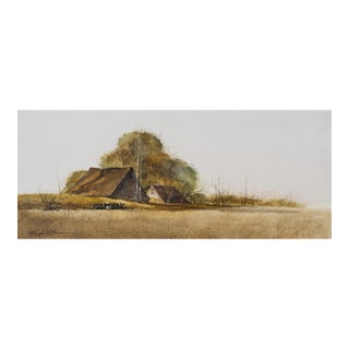 'Field Mice', American School Realist Landscape For Sale
