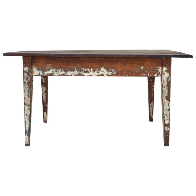 Early 20th Century Primitive Walnut Farm Table For Sale - Image 13 of 13