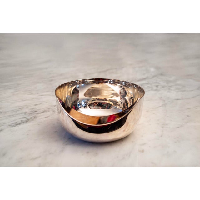 Silver-plated sculpture bowl. Designed by Lino Sabattini 1970s This piece has an attribution mark, I am sure that it is...