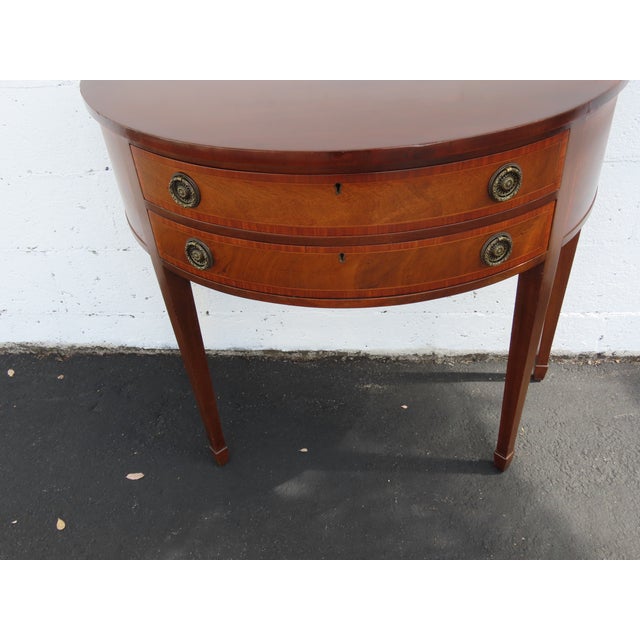1940s Demilune Console Table Buffet Server 6562 For Sale - Image 15 of 18