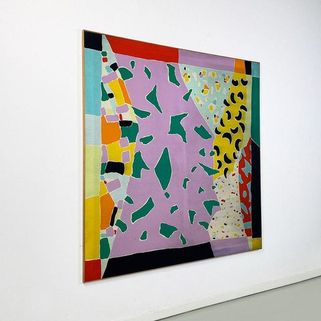 1980s, Fabric and Wood For Sale - Image 3 of 14