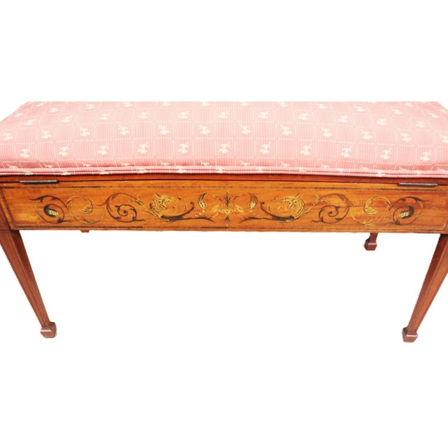 Edwardian Period English Duet Bench For Sale - Image 12 of 12