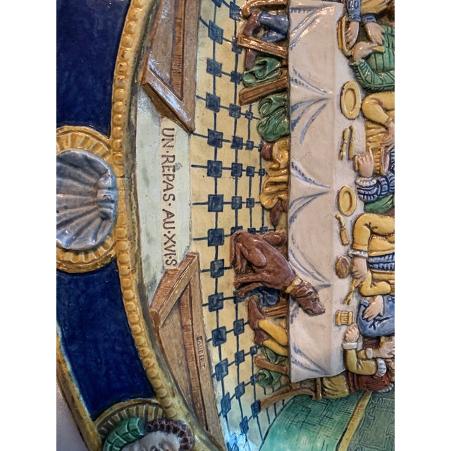 Blue Late 19th Century Faience Decorative Plate For Sale - Image 8 of 10