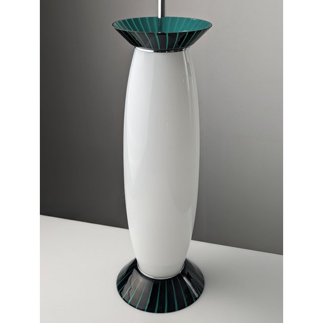 Postmodern Vintage Italian Murano Glass Table Lamp from VeArt, 1980s For Sale - Image 3 of 9