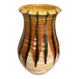 20th Century French Demi Glazed Terracotta Pot For Sale