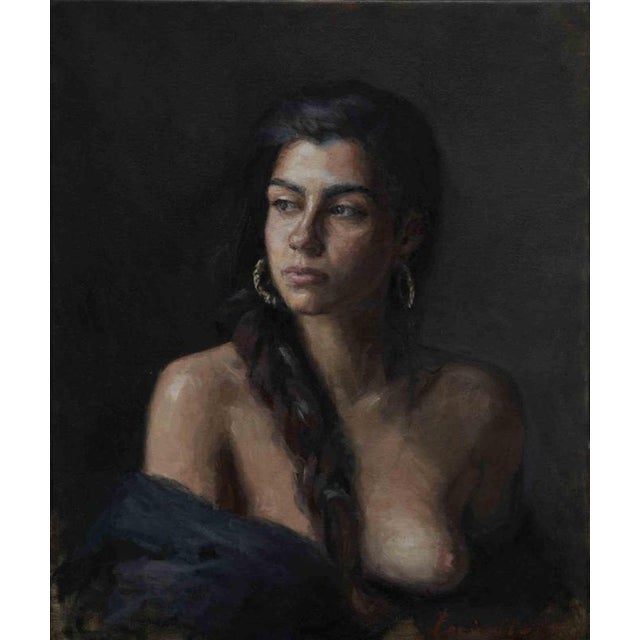 Marco Fariello, Nude Maruzzella, 2021, Oil Painting on Canvas For Sale