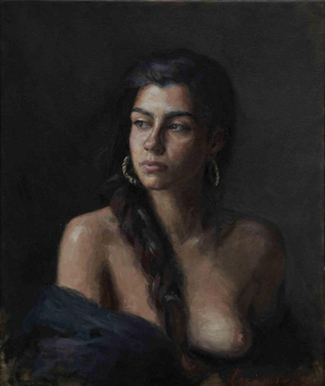 Marco Fariello, Nude Maruzzella, 2021, Oil Painting on Canvas