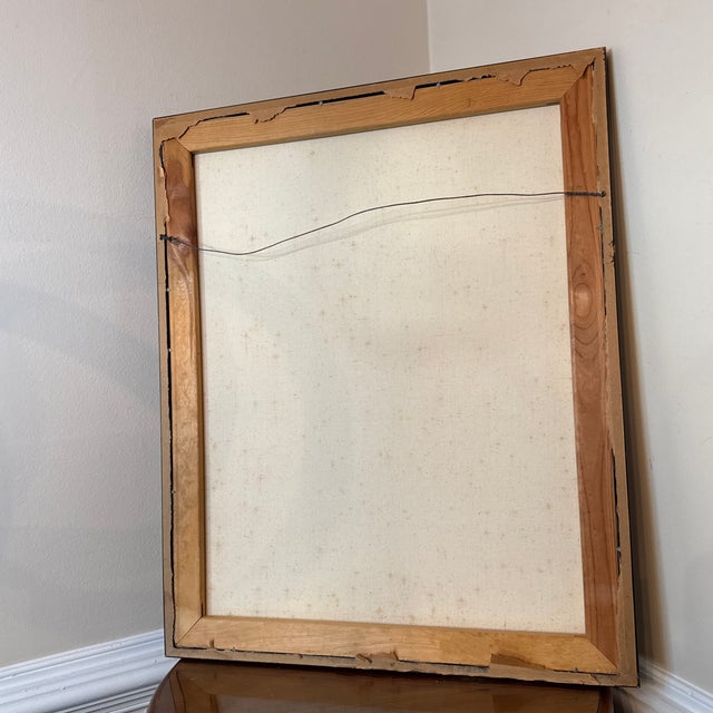 Mid-Century Modern Portrait Oil Painting - Expressionist Woman - Signed G. Mansel For Sale - Image 11 of 11