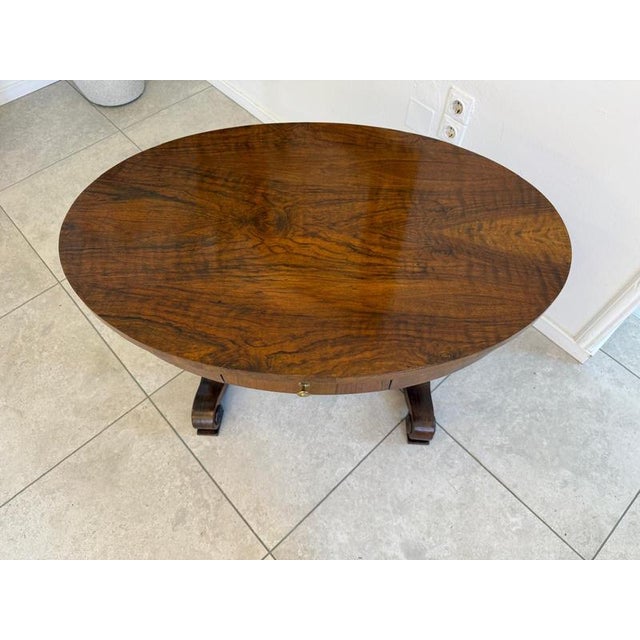 Small Late Biedermeier Table in Walnut For Sale - Image 5 of 9