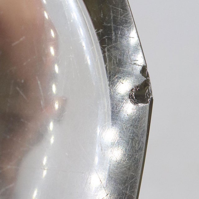 Large Early American Blown Glass Slab Cut Applied Handle Pitcher For Sale - Image 4 of 5