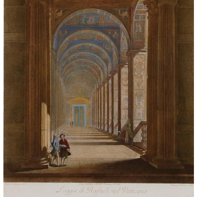 Loggie Di Rafaele Nel Vaticano: 18th Century Hand-Colored Engraving by Volpato, 1772 For Sale - Image 4 of 5