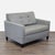 This Crate & Barrel sleeper sofa is perfect for any living space. It features a modern gray fabric design and easily...