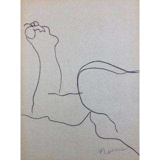 1967 Andrew Morris Modern Figure Drawing For Sale