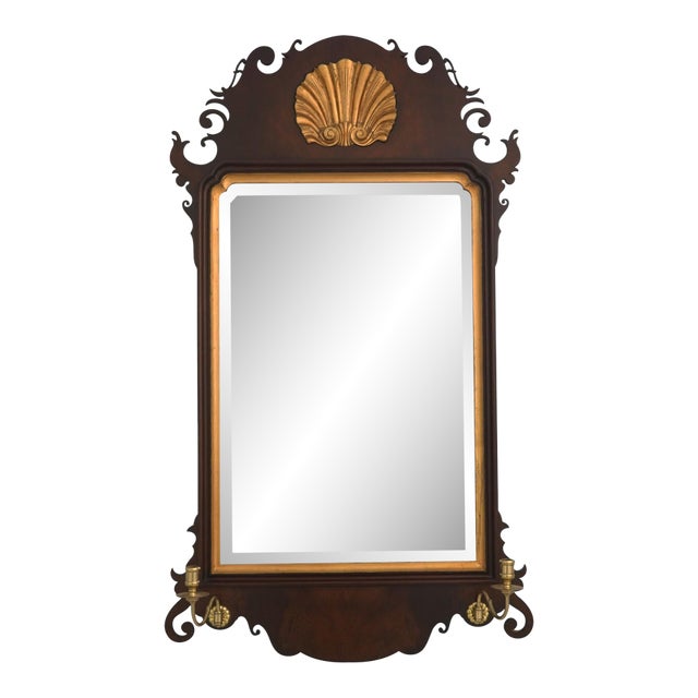 Southampton 18th C. Style Chippendale Mahogany Mirror For Sale