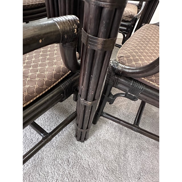 Mid-Century Modern Mid 20th Century McGuire Table and 4 Chairs For Sale - Image 3 of 11