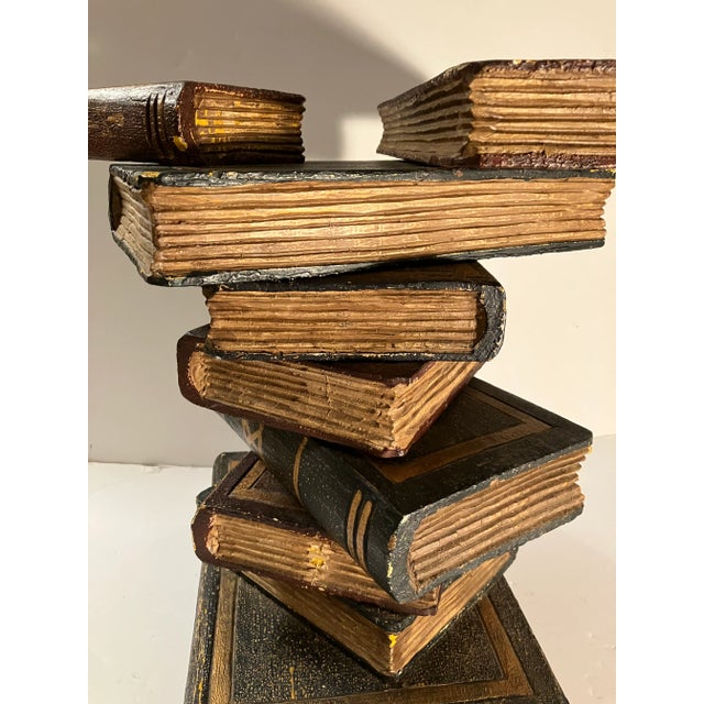 1990s Faux Stacked Book Table For Sale In Boston - Image 6 of 9