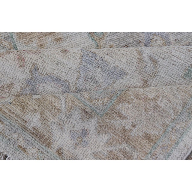 Hand-Knotted Very Long Oushak Runner by Keivan Woven Arts, 3'2" X 19'6" For Sale - Image 12 of 13