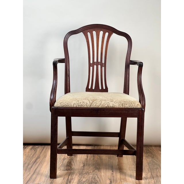 Antique English George III Mahogany Hepplewhite Armchair C. Early 19th Century For Sale - Image 11 of 15