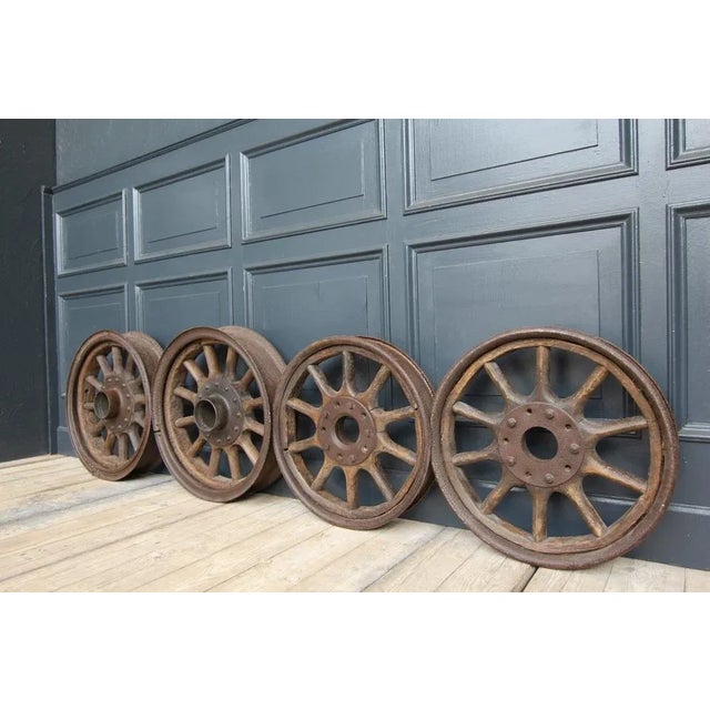 Vintage Car Spokes, Set of 4 For Sale - Image 6 of 13