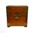 Vintage Chinese Rosewood Jewelry Box Cabinet Brass Mounts Silk Lined Drawers St. For Sale - Image 4 of 10