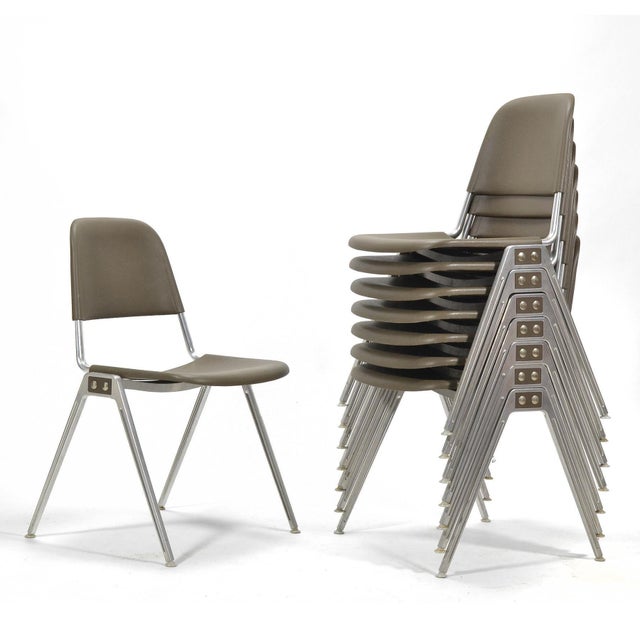 Don Albinson Stacking Side Chairs by Knoll Set of 8 For Sale - Image 10 of 11