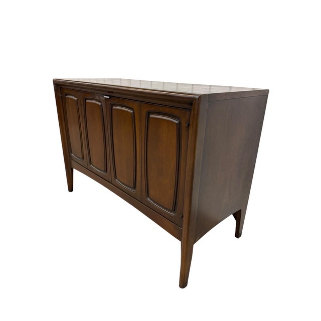 1960s Mid-Century Modern Broyhill Emphasis Walnut Storage Cabinet For Sale - Image 5 of 7