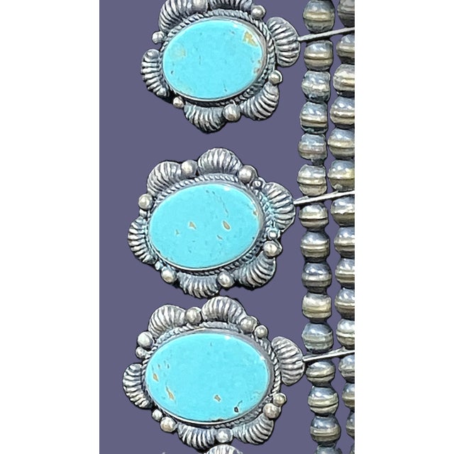 1980s 1980s Navajo, Kirk Smith, Squash Blossom Necklace For Sale - Image 5 of 9