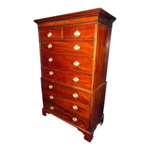 18th century English Mahogany Chippendale Chest on Chest