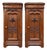 Napoleon III Bedside Tables in Carved Walnut and Sea Green Marble For Sale