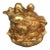 Gilt Bronze Toad Statue With Coin Accents and Inscribed Base For Sale