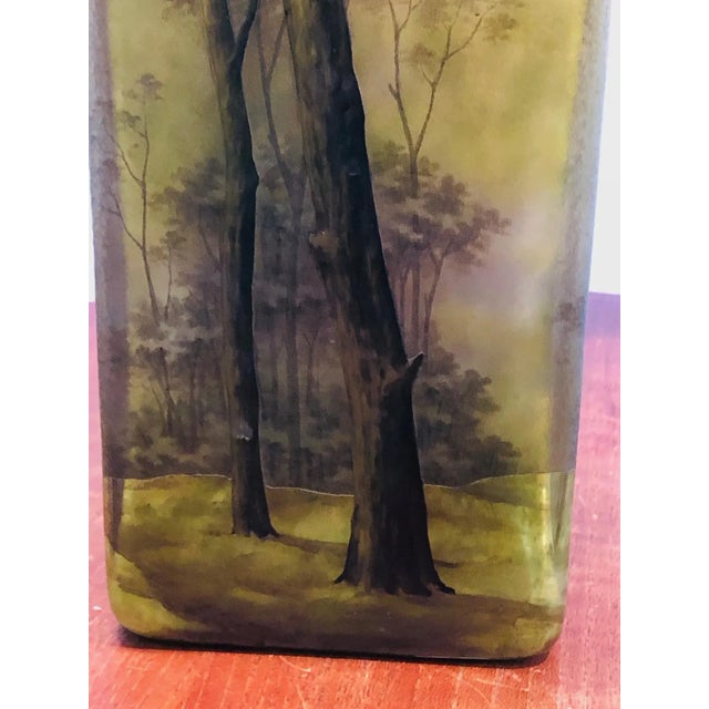 Green Antique Daum Daum Nancy Cameo Carved Forest Vase For Sale - Image 8 of 11