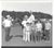 1960s black and white photograph of a jockey and racing team or spectators before a race. Unsigned. combined shipping...