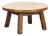 Large Round Rustic Vintage Brutalist Coffee Table from Oak For Sale