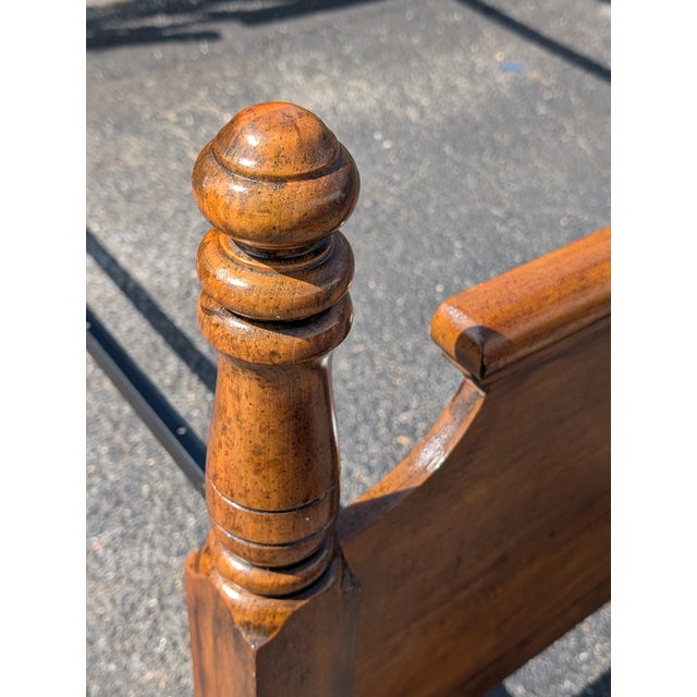 Vintage Convertible Queen or Full Size Traditional Style Half Poster Bedframe For Sale - Image 9 of 14